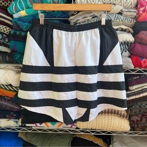 Adidas Black And White Nylon Shorts